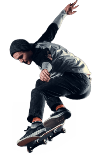 Skater doing trick