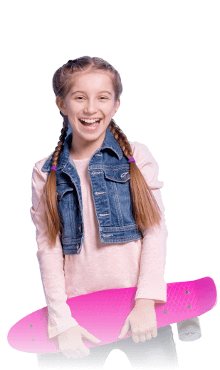 Girl with skateboard